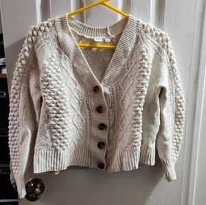 Cozy Cream Cable Knit cropnSweater - GAP Size L